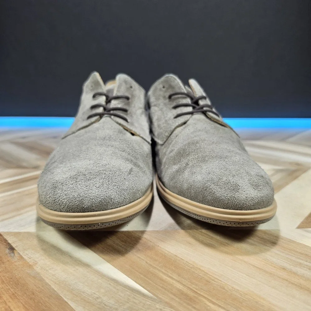 Amberjack The Original Derby Mens 14 Dress Shoes Slate Gray Suede Oxford